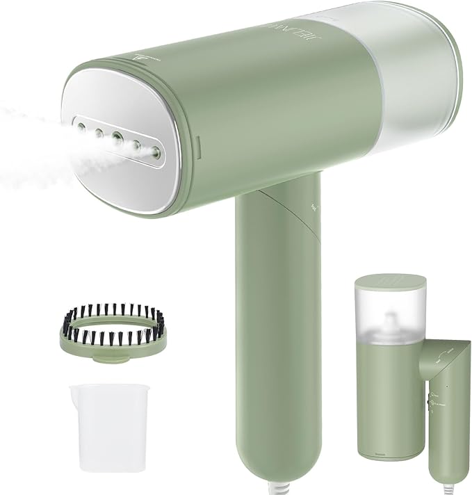 WrinkleAway Portable Clothes Steamer – Quick Heat, 1200W, Foldable, Travel & Home Use